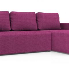 Диван угловой Алиса 3 Shaggy FUCHSIA - TEOS BLACK в Чебаркуле - chebarkul.mebel24.online | фото