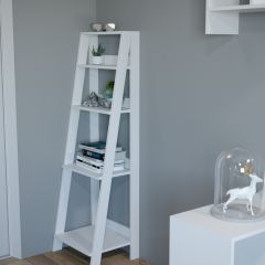 Этажерка лофт (белый) в Чебаркуле - chebarkul.mebel24.online | фото 2