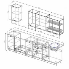 Кухонный гарнитур Лофт 2800 (Стол. 26мм) в Чебаркуле - chebarkul.mebel24.online | фото 2