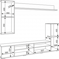 Гостиная Альфа (Белый/Белый глянец) в Чебаркуле - chebarkul.mebel24.online | фото 5