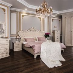 Комод 4 ящика Афина + Зеркало ППУ Афина (крем корень) в Чебаркуле - chebarkul.mebel24.online | фото 7