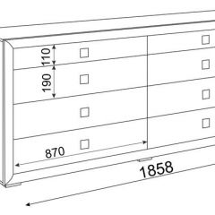 Комод большой Глэдис М27 (ЯШС/Белый) в Чебаркуле - chebarkul.mebel24.online | фото 2