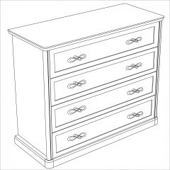 Комод широкий Мишель 4 ящика в Чебаркуле - chebarkul.mebel24.online | фото 3