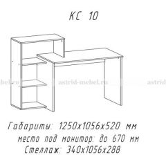 Компьютерный стол №10 (Анкор белый) в Чебаркуле - chebarkul.mebel24.online | фото