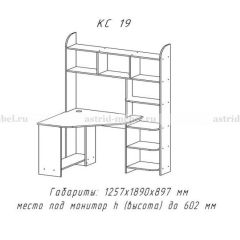 Компьютерный стол №19 (Анкор темный) в Чебаркуле - chebarkul.mebel24.online | фото 3