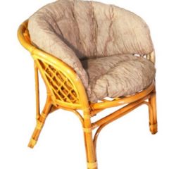 Кресло Багама, подушки светлые полные шенил (Мёд) в Чебаркуле - chebarkul.mebel24.online | фото