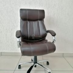 Кресло Barneo K-303 для руководителя (коричневая экокожа) в Чебаркуле - chebarkul.mebel24.online | фото 1