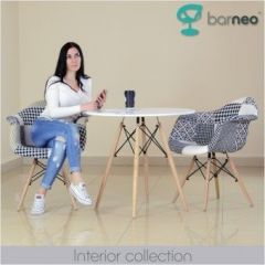 Кресло Barneo N-14 Patchwork черно-белый в Чебаркуле - chebarkul.mebel24.online | фото 3