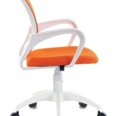 Кресло BRABIX "Fly MG-396W", пластик белый, сетка, оранжевое, 532401, MG-396W_532401 в Чебаркуле - chebarkul.mebel24.online | фото 3