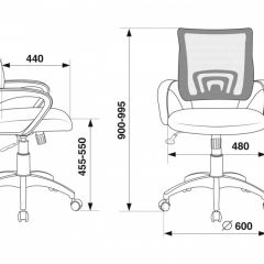 Кресло Бюрократ CH-695N/BL/TW-11 синий TW-05 черный TW-11 в Чебаркуле - chebarkul.mebel24.online | фото 4