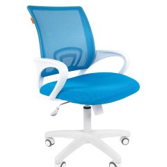 Кресло для оператора CHAIRMAN 696 white (ткань TW-43/сетка TW-34) в Чебаркуле - chebarkul.mebel24.online | фото