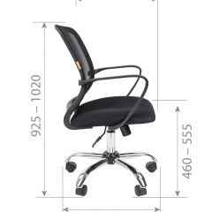 Кресло для оператора CHAIRMAN 698 хром (ткань TW 11/сетка TW 01) в Чебаркуле - chebarkul.mebel24.online | фото 7