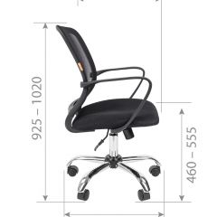 Кресло для оператора CHAIRMAN 698 хром (ткань TW 19/сетка TW 69) в Чебаркуле - chebarkul.mebel24.online | фото 7