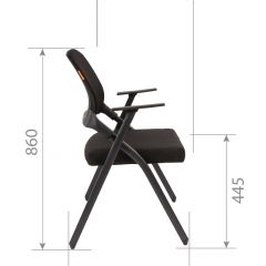 Кресло для посетителей CHAIRMAN NEXX (ткань стандарт черный/сетка DW-61) в Чебаркуле - chebarkul.mebel24.online | фото 7
