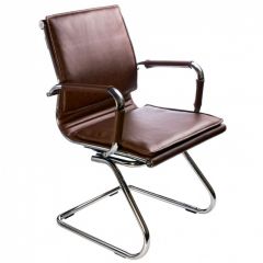 Кресло для посетителя Бюрократ CH-993-Low-V/Brown коричневый в Чебаркуле - chebarkul.mebel24.online | фото 1