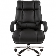 Кресло для руководителя CHAIRMAN 405 (Кожа) Черное в Чебаркуле - chebarkul.mebel24.online | фото