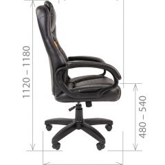 Кресло для руководителя  CHAIRMAN 432 (Экокожа черная) в Чебаркуле - chebarkul.mebel24.online | фото 5