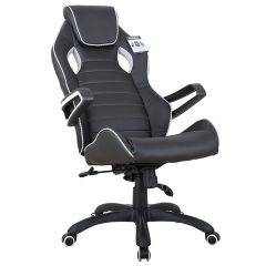 Кресло компьютерное BRABIX Techno Pro GM-003 (экокожа черное/серое, вставки серые) 531814 в Чебаркуле - chebarkul.mebel24.online | фото 4