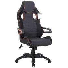Кресло компьютерное BRABIX Techno Pro GM-003 (ткань черное/серое, вставки оранжевые) 531813 в Чебаркуле - chebarkul.mebel24.online | фото