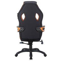 Кресло компьютерное BRABIX Techno Pro GM-003 (ткань черное/серое, вставки оранжевые) 531813 в Чебаркуле - chebarkul.mebel24.online | фото 5