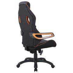 Кресло компьютерное BRABIX Techno Pro GM-003 (ткань черное/серое, вставки оранжевые) 531813 в Чебаркуле - chebarkul.mebel24.online | фото 6