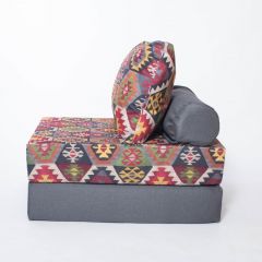 Кресло-кровать-пуф бескаркасное Прайм (мехико серый-графит) в Чебаркуле - chebarkul.mebel24.online | фото 1