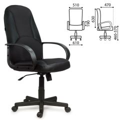 Кресло офисное BRABIX "City EX-512" (кожзам черный, ткань черная) 531407 в Чебаркуле - chebarkul.mebel24.online | фото 2