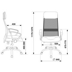 Кресло руководителя Бюрократ KB-6N/SL/B/TW-11 черный в Чебаркуле - chebarkul.mebel24.online | фото 4