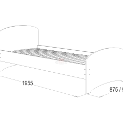 Кровать-4 одинарная (800*1900) в Чебаркуле - chebarkul.mebel24.online | фото 2
