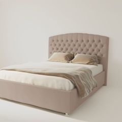 Кровать Берлин с ПМ 1200 (велюр серый) в Чебаркуле - chebarkul.mebel24.online | фото 2