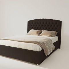 Кровать Берлин с ПМ 800 (экокожа коричневая) в Чебаркуле - chebarkul.mebel24.online | фото 2