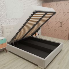 Кровать Брауни интерьерная +основание/ПМ/бельевое дно (120х200) в Чебаркуле - chebarkul.mebel24.online | фото 3