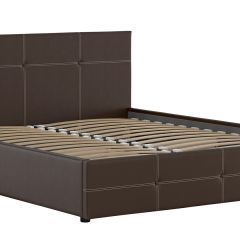 Кровать двойная Синди 160 + ортопед + ПМ + дно (арт. Марика 468 к/з (шоколад)) в Чебаркуле - chebarkul.mebel24.online | фото 2
