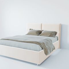 Кровать Корсика с ПМ 1600 (экокожа белая) в Чебаркуле - chebarkul.mebel24.online | фото 2