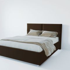 Кровать Корсика с ПМ 800 (экокожа коричневая) в Чебаркуле - chebarkul.mebel24.online | фото 2
