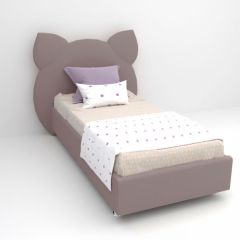 Кровать Котя с ортопедическим основанием 1200 (велюр темно-серый) в Чебаркуле - chebarkul.mebel24.online | фото