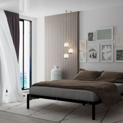 Кровать Мета с матрасом 1200 (черный) в Чебаркуле - chebarkul.mebel24.online | фото 2