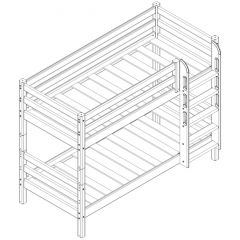 Кровать низкая с прямой лестницей Соня (Вариант 11) в Чебаркуле - chebarkul.mebel24.online | фото 3