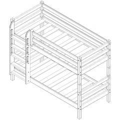 Кровать низкая с прямой лестницей Соня (Вариант 11) в Чебаркуле - chebarkul.mebel24.online | фото 4
