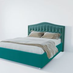 Кровать Нягань с ПМ 1200 (велюр бирюзовый) в Чебаркуле - chebarkul.mebel24.online | фото 2