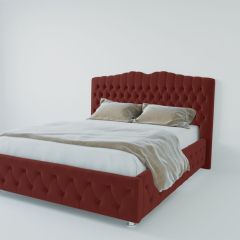 Кровать Нягань с ПМ 1200 (велюр бордо) в Чебаркуле - chebarkul.mebel24.online | фото
