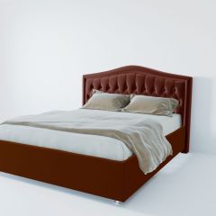Кровать Нягань с ПМ 1400 (велюр бордо) в Чебаркуле - chebarkul.mebel24.online | фото 2