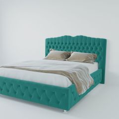 Кровать Нягань с ПМ 2000 (велюр бирюзовый) в Чебаркуле - chebarkul.mebel24.online | фото 2