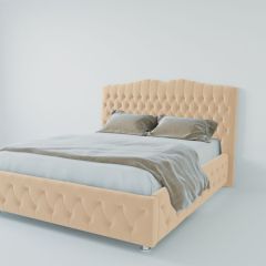 Кровать Нягань с ПМ 800 (экокожа бежевая) в Чебаркуле - chebarkul.mebel24.online | фото 2