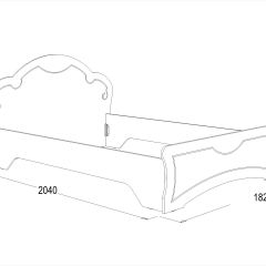 Кровать Ольга-10 МДФ (1600) без основания в Чебаркуле - chebarkul.mebel24.online | фото 2