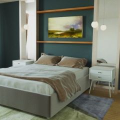 Кровать Подиум с ортопедическим основанием 1200 (велюр темно-серый) в Чебаркуле - chebarkul.mebel24.online | фото 3