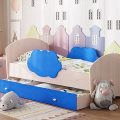 Кровать "Тучка" на щитах с бортиками + ящик в Чебаркуле - chebarkul.mebel24.online | фото 7
