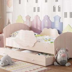 Кровать "Тучка" на щитах с бортиками + ящик в Чебаркуле - chebarkul.mebel24.online | фото 8