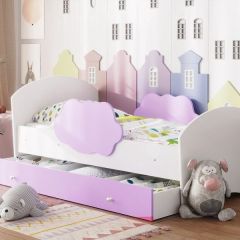 Кровать "Тучка" на щитах с бортиками + ящик в Чебаркуле - chebarkul.mebel24.online | фото 9