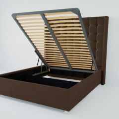 Кровать Венеция ЛЮКС с ПМ 900 (экокожа коричневая) в Чебаркуле - chebarkul.mebel24.online | фото 2